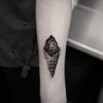 Galactic ice cream cone tattoo