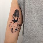 Girl in a swimsuit tattoo