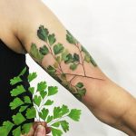 Green parsley tattoo
