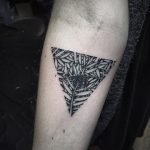 Incredible flower triangle tattoo