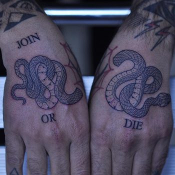 Join or die snakes tattoo