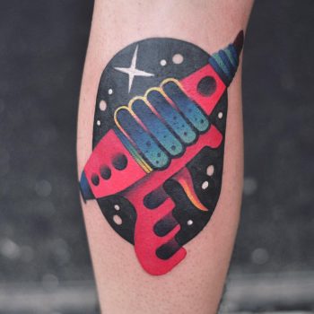 Laser gun tattoo