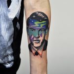Man face tattoo
