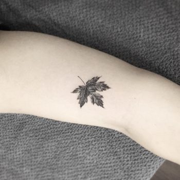 Maple leaf tattoo