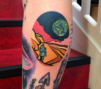 Mars landscape tattoo