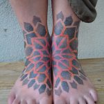 Matching feet mandala