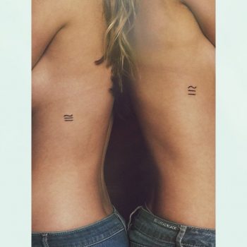 Matching waves tattoos