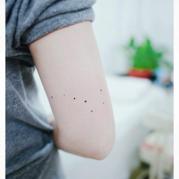 Minimal big dipper constellation tattoo