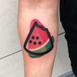 Minimalist watermellon tattoo