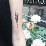 Monochrome lavender tattoo