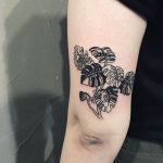 Monstera plant tattoo