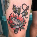 Mouse and sickle tattoo