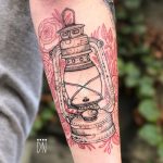 Oil lantern tattoo