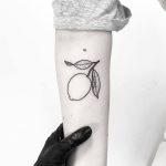 Outline lemon tattoo