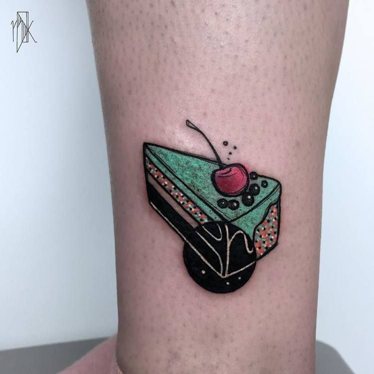 Piece of cake tattoo