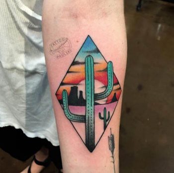 Prickly cactus tattoo