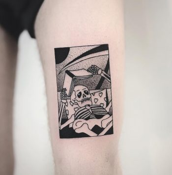 Reading grim reaper tattoo