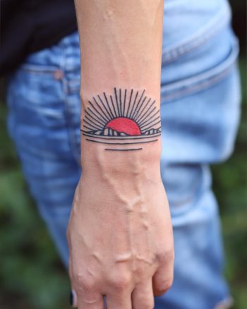 Red sunset tattoo