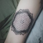 Sacred geometry ornamental tattoo