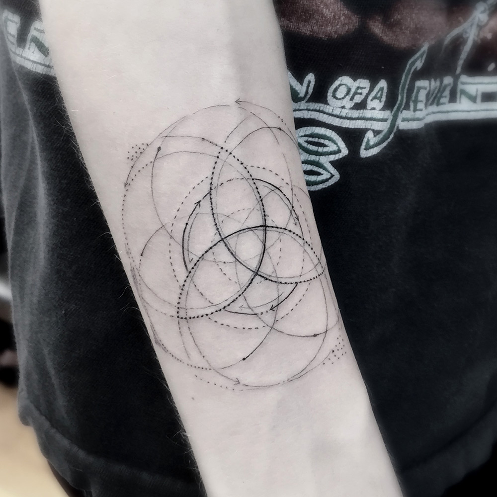 Seed of life sacred geometry tattoo