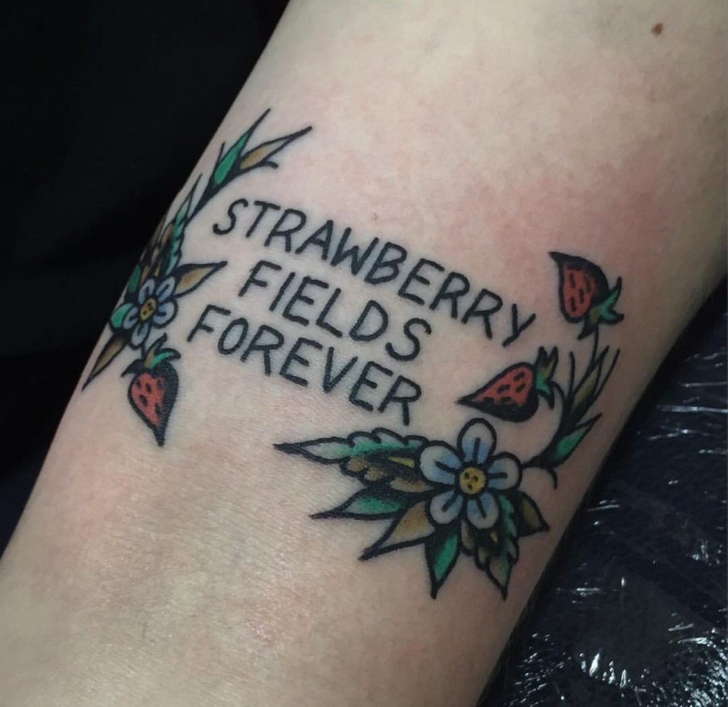 Strawberry fields forever tattoo