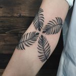 Swiss cheese plant leaves tattoo