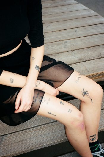 Tattooed legs