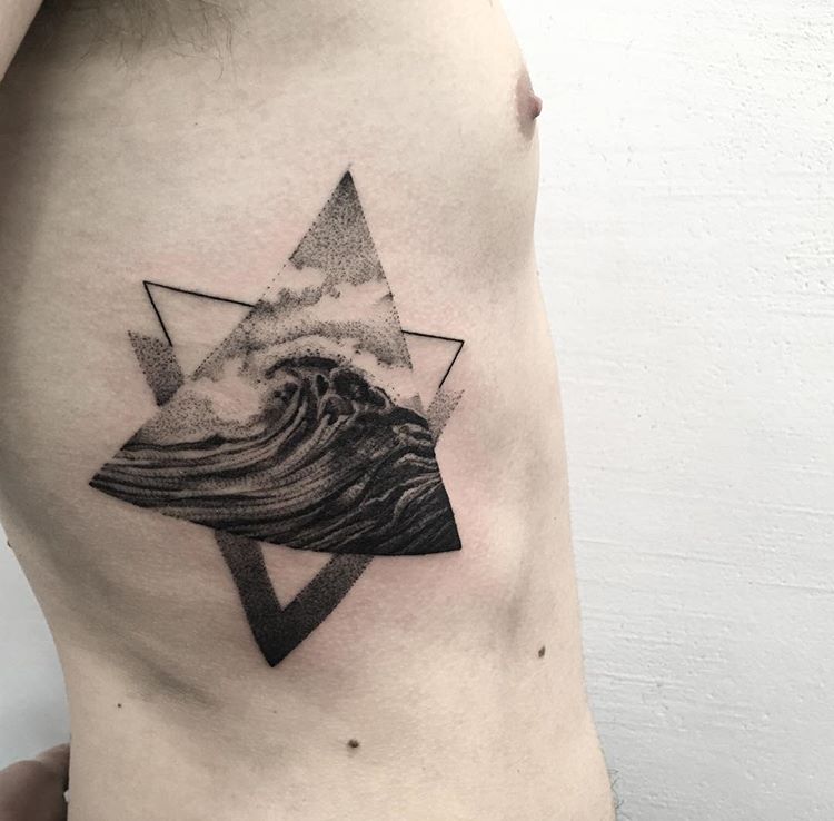 Triangular wave tattoo