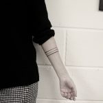 Triple line armband tattoo