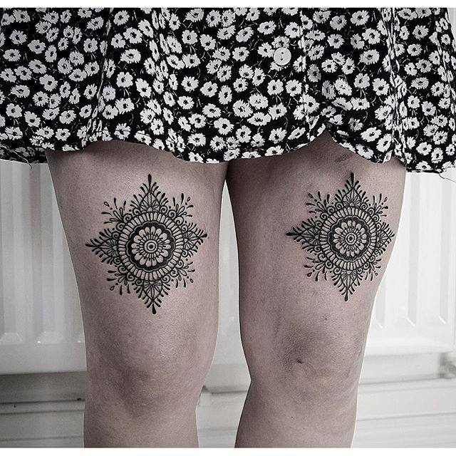 Two floral ornaments tattoos