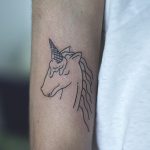 Unicorn with an ice cream cone tattoo