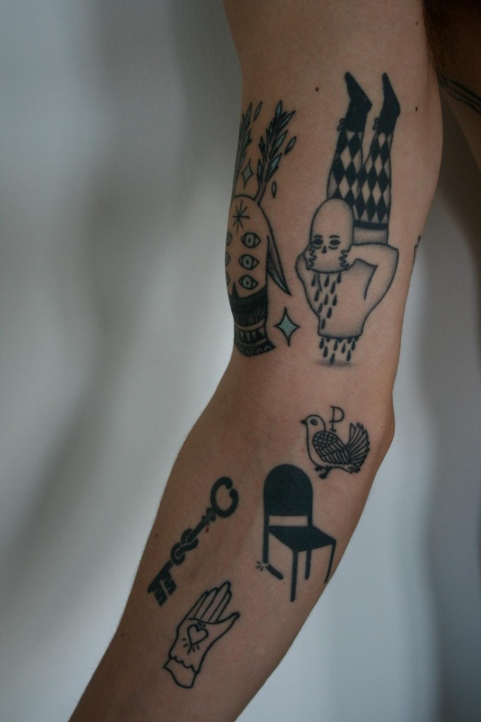 Various black minimal tattoos