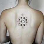 Vegvisir with moon phases tattoo