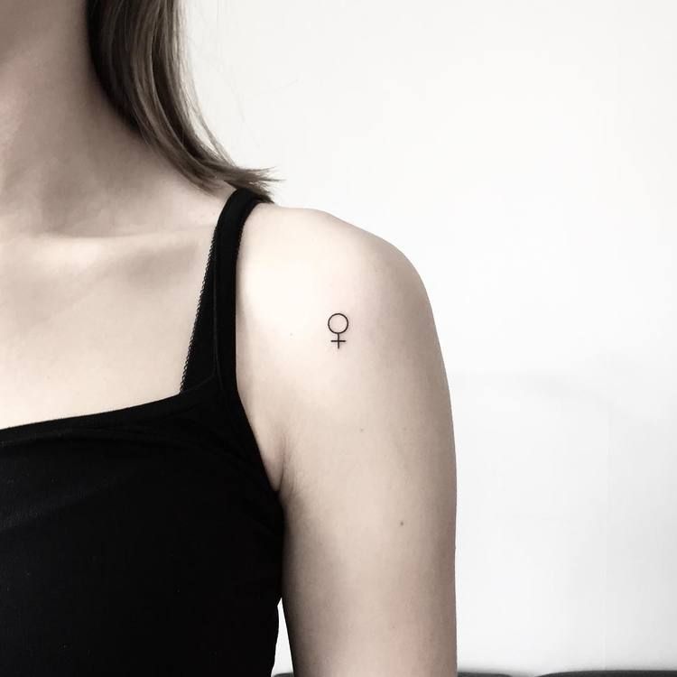 Venus symbol tattoo 