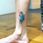 Watercolor ballerina tattoo