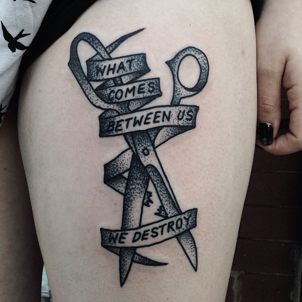 What comes between us we destroy tattoo
