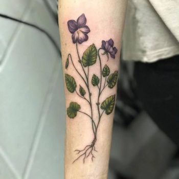Wildflower with roots tattoo