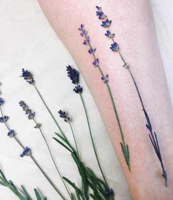 Wonderful lavender tattoo
