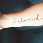 Beloved tattoo on the forearm