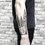 A forest landscape tattoo