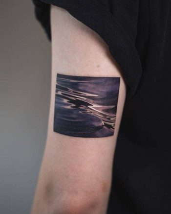 Abstract black rectangle tattoo