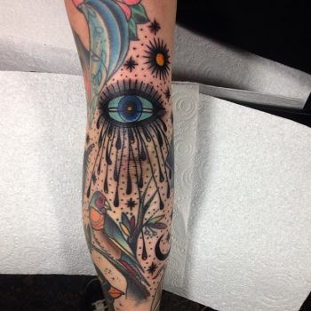 Abstract eye tattoo