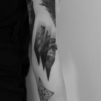 Abstract heart tattoo