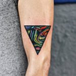 Abstract triangle tattoo