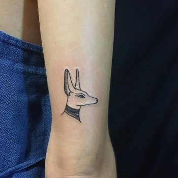 Anubis dog tattoo