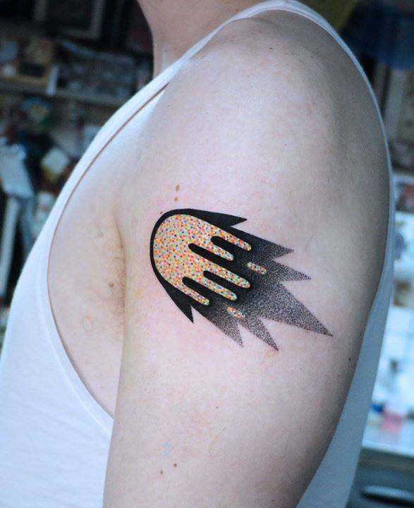meteorite tatto | Planet tattoos, Cosmic tattoo, Small hand tattoos