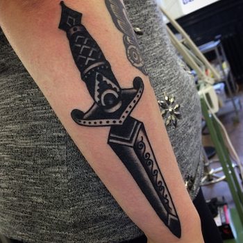 Black traditional dagger