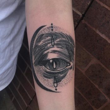 Blackwork eye tattoo