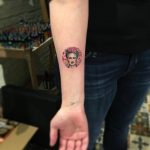 Circular frida kahlo tattoo
