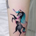 Colorful pony tattoo